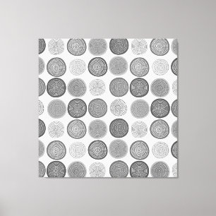 Skandinavier Circle Dots Mandala Muster 3 Leinwanddruck