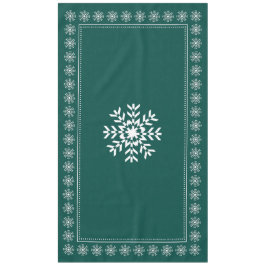 Skandinavier Forest Green und weiße Schneeflocke Tischdecke