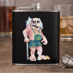 Skandinavier Funny Looking Ogrer Troll Flachmann