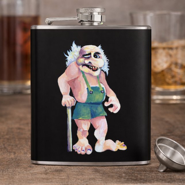 Skandinavier Funny Looking Ogrer Troll Flachmann (Von Creator hochgeladen)