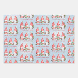 Skandinavier Gnome für Weihnachten Geschenkpapier Set