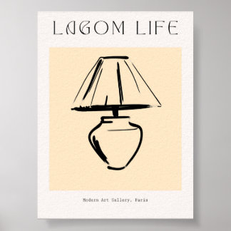 Skandinavier Minimalistisch Lamp Print Poster