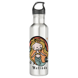 Skandinavier Niedlicher Meerjungfrau Personalisier Edelstahlflasche