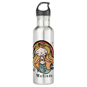 Skandinavier Niedlicher Meerjungfrau Personalisier Edelstahlflasche