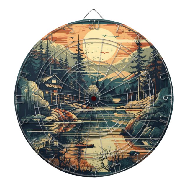 Skandinavier Retro Art Zuhause Dartscheibe (vorne)