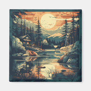 Skandinavier Retro Art Zuhause Magnet