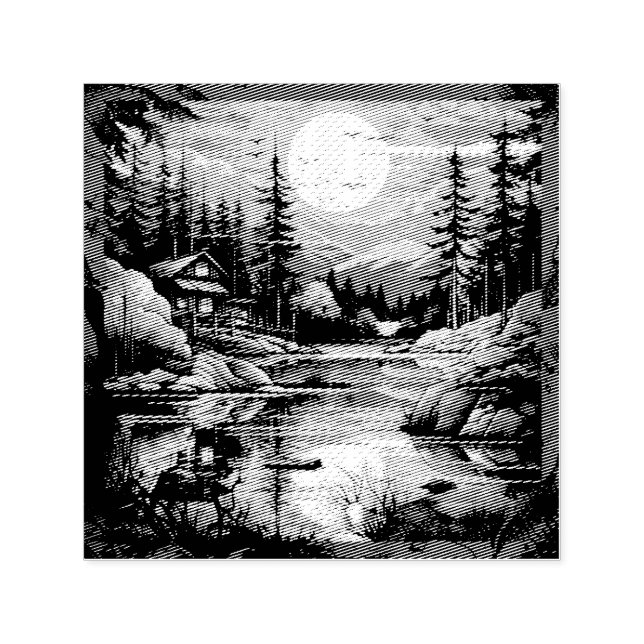 Skandinavier Retro Art Zuhause Permastempel (Design)