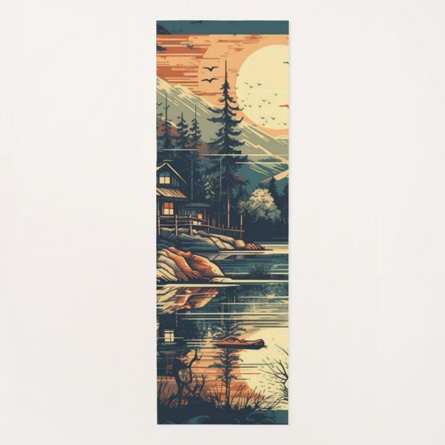 Skandinavier Retro Art Zuhause Yogamatte (Vorderseite)