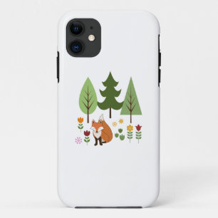 Skandinavier Stil Fox Blume Bäume Illustration Case-Mate iPhone Hülle