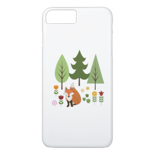 Skandinavier Stil Fox Blume Bäume Illustration Case-Mate iPhone Hülle
