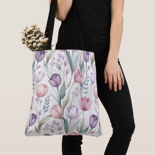 Skandinavier Tulip Blumenmuster Tasche