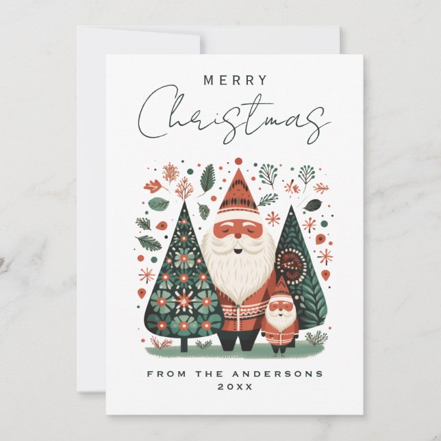 Skandinavier Weihnachtsfeiertag Feiertagskarte (Vorderseite)