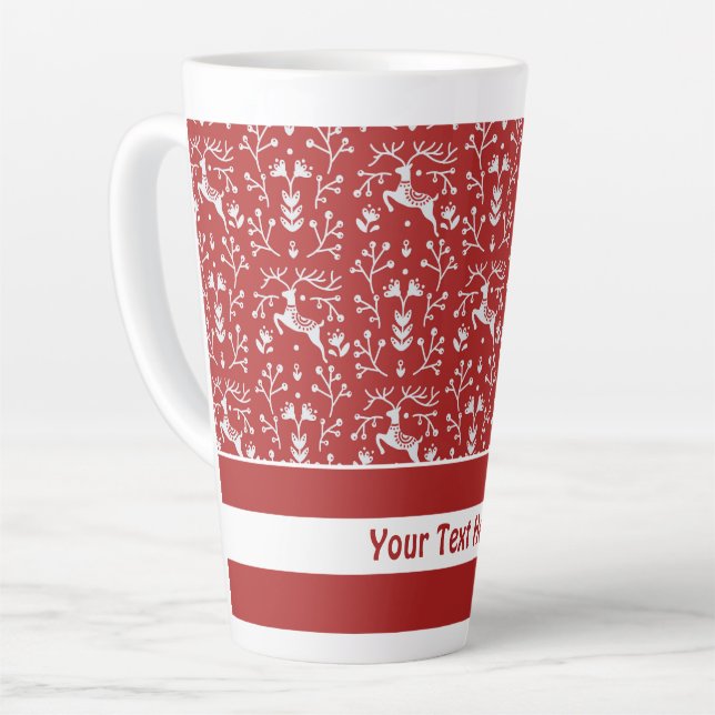 Skandinavier Weißer Rentier Weihnachten Milchtasse (Linke Ecke)