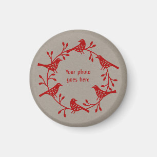 Skandinavier Wraath und Rosehips-Foto Magnet