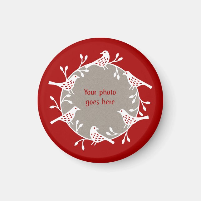 Skandinavier Wraath und Rosehips-Foto Magnet (Vorne)