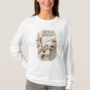 Skandinaviergott Tyr, der seine Hand zum T-Shirt