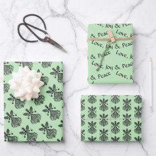 Skandinavisch inspirierte Volkskunst Fee auf Celad Geschenkpapier Set