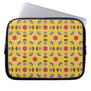 Skandinavische Art-geometrisches Blumenmuster Laptopschutzhülle
