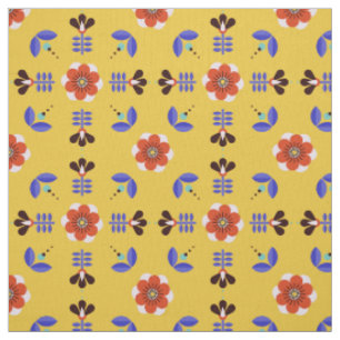 Skandinavische Art-geometrisches Blumenmuster Stoff