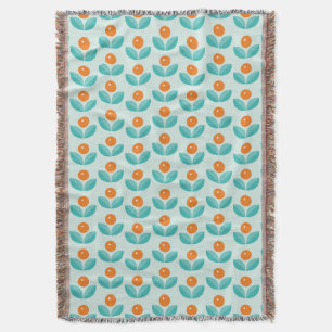 Skandinavische Art-geometrisches orange Muster Decke