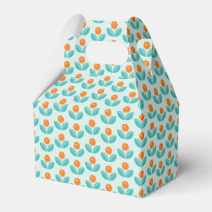 Skandinavische Art-geometrisches orange Muster Geschenkschachtel