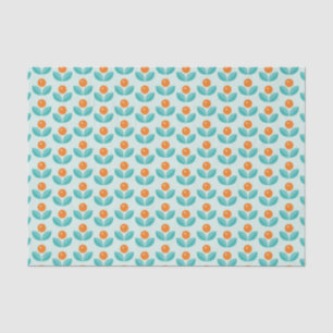 Skandinavische Art-geometrisches orange Muster Seidenpapier