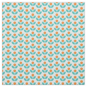 Skandinavische Art-geometrisches orange Muster Stoff