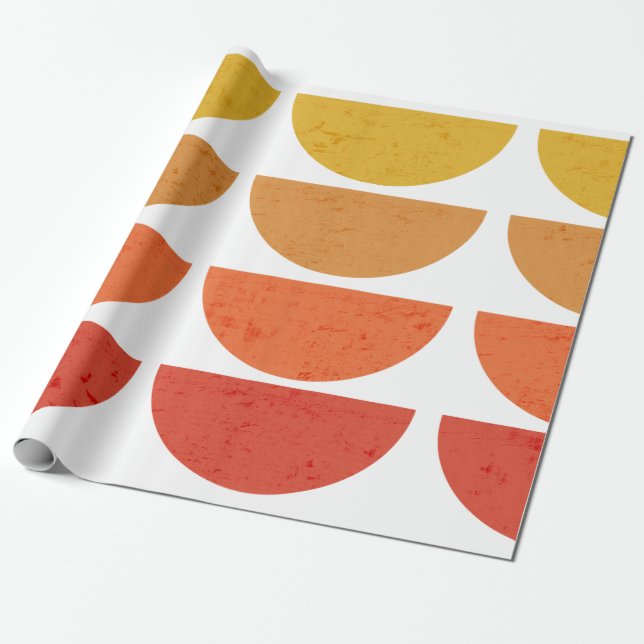 Skandinavische Art Midjahrhundert Sunset Bowls Geschenkpapier (Ungerollt)