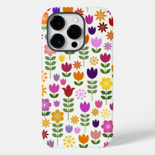 Skandinavische Blume Großes Muster Case-Mate iPhone 14 Pro Hülle