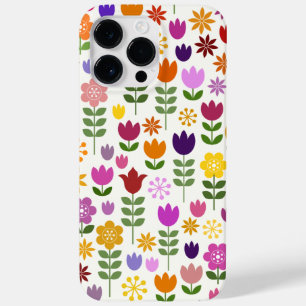 Skandinavische Blume Großes Muster Case-Mate iPhone 14 Pro Max Hülle