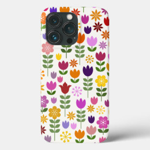 Skandinavische Blume Großes Muster Case-Mate iPhone Hülle