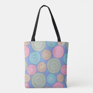 Skandinavische Blume Mandalas Muster 1 Tasche