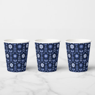 Skandinavische Blume Schmetterlinge Papiertasse Pappbecher