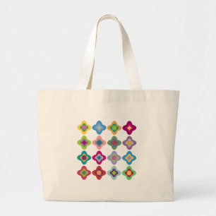 Skandinavische Blumen-Tasche Jumbo Stoffbeutel