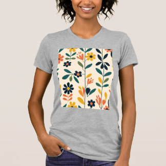 Skandinavische Blumenharmonie T-Shirt