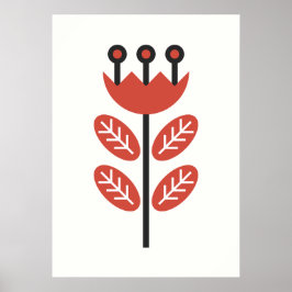 skandinavische Blumenkunst Poster