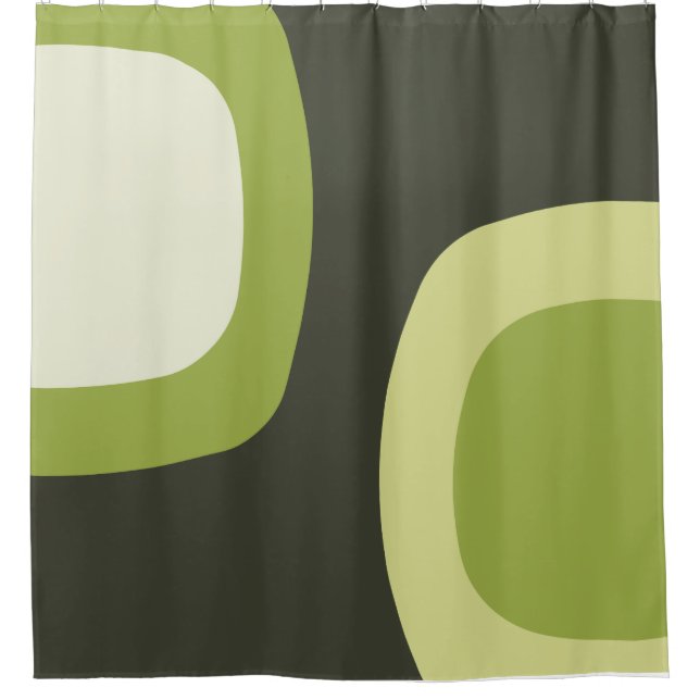 Skandinavische Chartreuse Minimalistisch Art Duschvorhang (Vorderseite)
