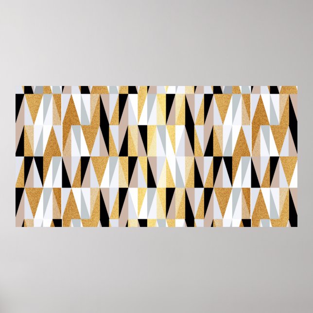 skandinavische Design Dreiecke nahtlos Muster vin Poster (Vorne)