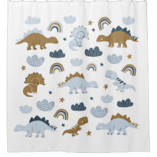 Skandinavische Dinosaurier, Sterne, Regenbögen, Il Duschvorhang