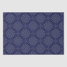 Skandinavische Ditsy Winter Navy & Gold Diamant Ti Seidenpapier
