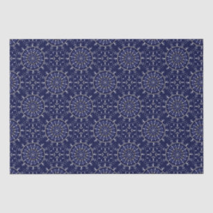 Skandinavische Ditsy Winter Navy & Gold Diamant Ti Seidenpapier