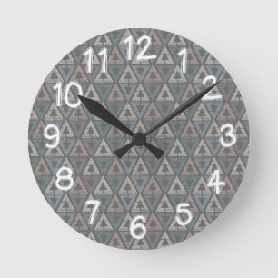 skandinavische Dreiecke Runde Wanduhr
