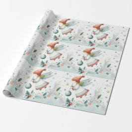 Skandinavische Eleganz spiritueller Weihnachtsgel Geschenkpapier