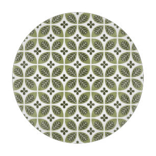 Skandinavische Flora: Nahtloses Vintages Design. Schneidebrett