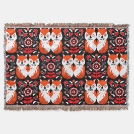 Skandinavische Fox Folk Decke