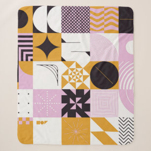 Skandinavische Geometrie: HandGezeichnet Kunstwerk Sherpadecke