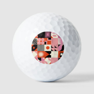 Skandinavische Geometrie: Muster für farbenfrohe K Golfball