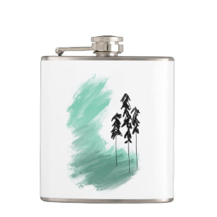 Skandinavische Grünbaumkunst, einfache moderne Min Flachmann