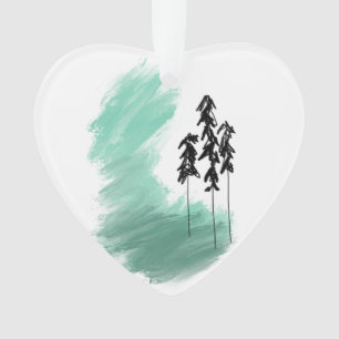 Skandinavische grüne Baumkunst einfache moderne Mi Ornament