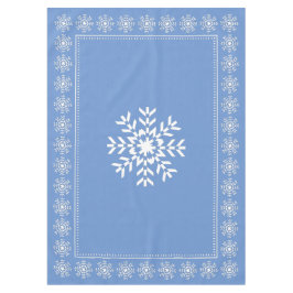 Skandinavische hellblaue und weiße Schneeflocke Tischdecke